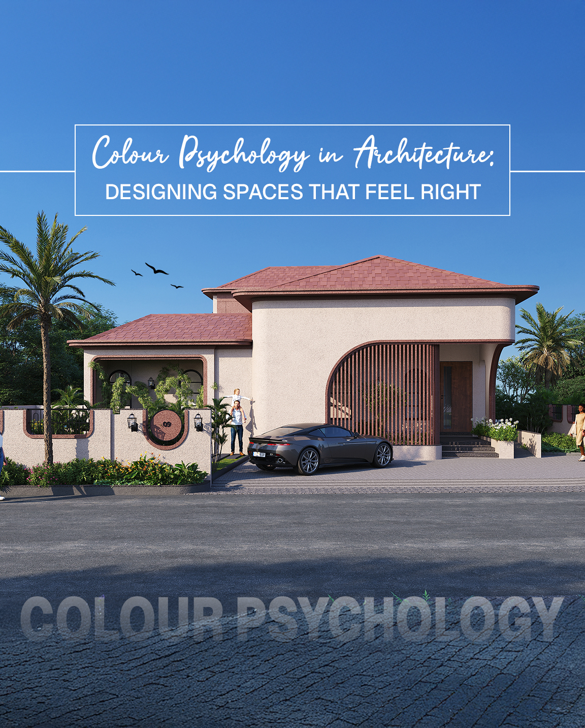 Colour swatches and moodboard used in interior design